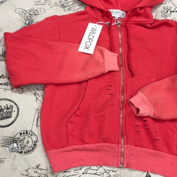 Wildfox Regan Destroyed Zip Hoodie - Picture 5 of 7